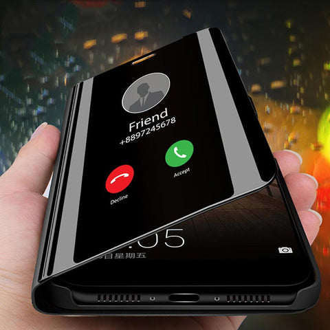 Smart Mirror Flip Phone Case For Huawei