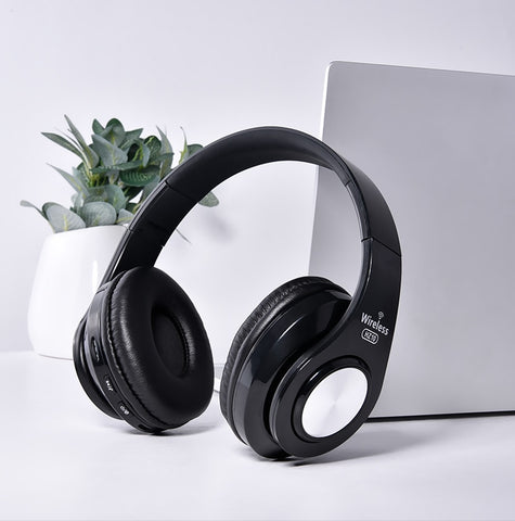 Wireless  Stereo Headphone Gaming Earphones Support TF Card With Mic
