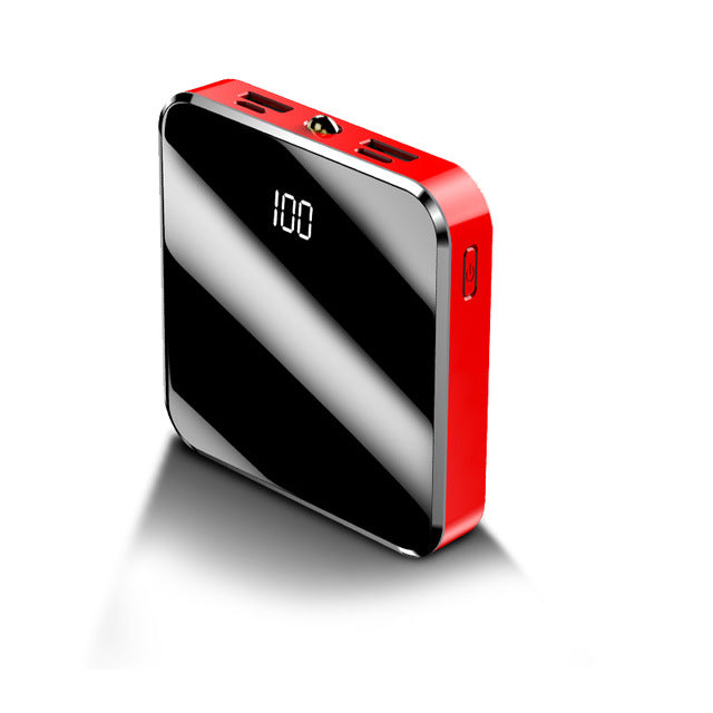 20000 mAh Power Bank Portable Charger 2 USB Mirror Screen
