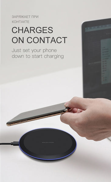 10W Fast Wireless Charger for iPhone & Samsung