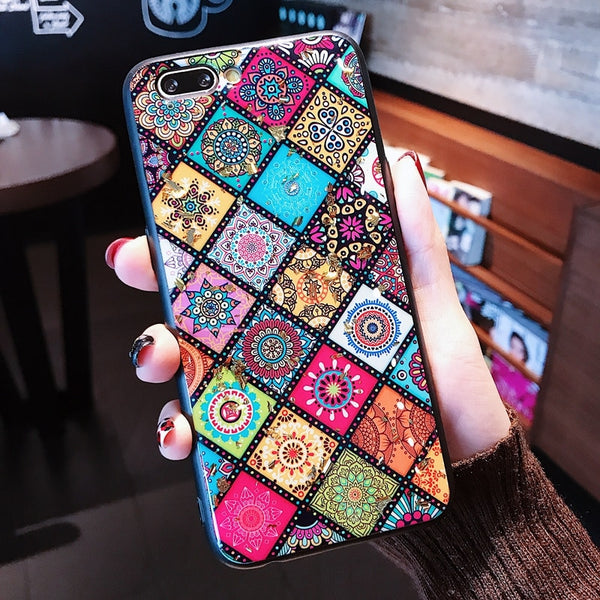 Multi-Color Grid Phone Case For Samsung