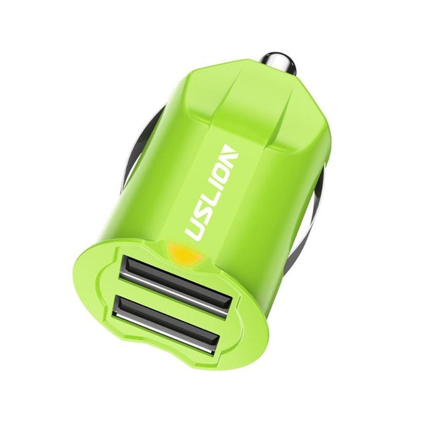 Mini 2 Port USB Car Charger Adapter For iPhone & Samsung