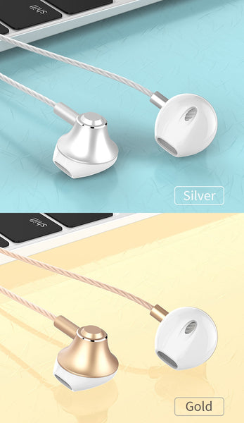 Music Hifi Earphones Wired Headset with Microphone