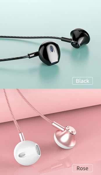 Music Hifi Earphones Wired Headset with Microphone
