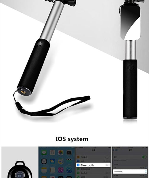 Handheld Tripod Wired Mini Selfie Stick Monopod for iPhone, Samsung, Huawei & Xiaomi
