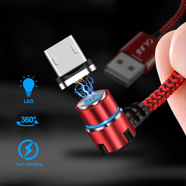 Magnetic 90 Degree Micro USB for Iphone & Xiaomi & For Samsung