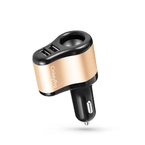 Car Charger Cigarette Lighter 2-Ports USB   2.1A  For iPhone & Samsung
