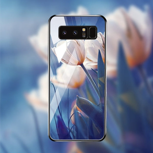 Tempered Glass Case For Samsung Cover Bumper