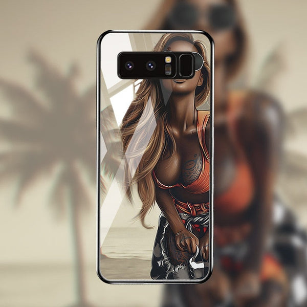 Tempered Glass Case For Samsung Cover Bumper