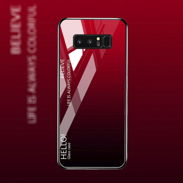 Tempered Glass Case For Samsung Cover Bumper