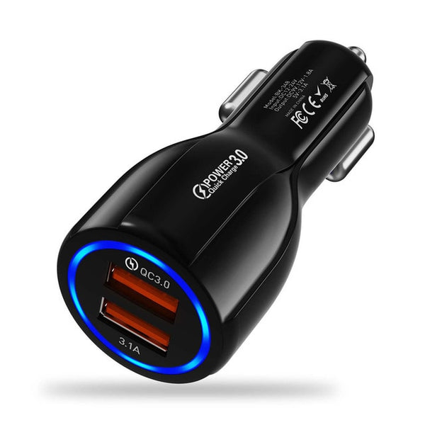 Mini 2 Port USB Car Charger Adapter For iPhone & Samsung