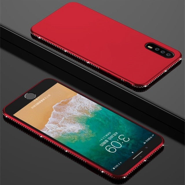 3D Diamond Phone Case with Ring Holder TPU Cover