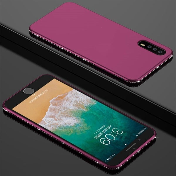 3D Diamond Phone Case with Ring Holder TPU Cover