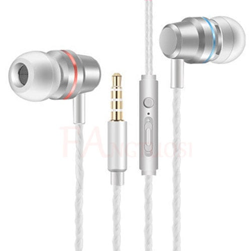 Professional Wired Earphone 3.5mm Metal In Ear Headset With Microphone