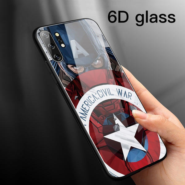 Marvel Captain America Glass Phone Case For Samsung