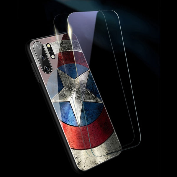Marvel Captain America Glass Phone Case For Samsung