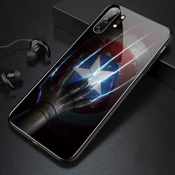 Marvel Captain America Glass Phone Case For Samsung