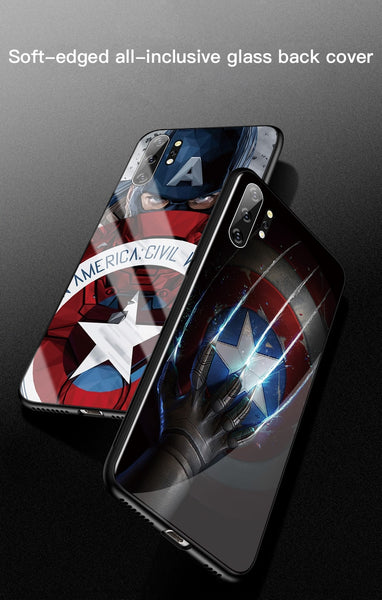 Marvel Captain America Glass Phone Case For Samsung