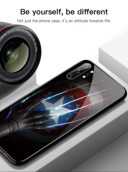 Marvel Captain America Glass Phone Case For Samsung