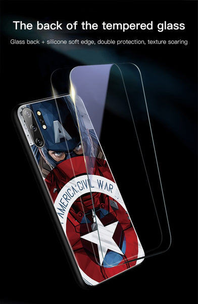 Marvel Captain America Glass Phone Case For Samsung