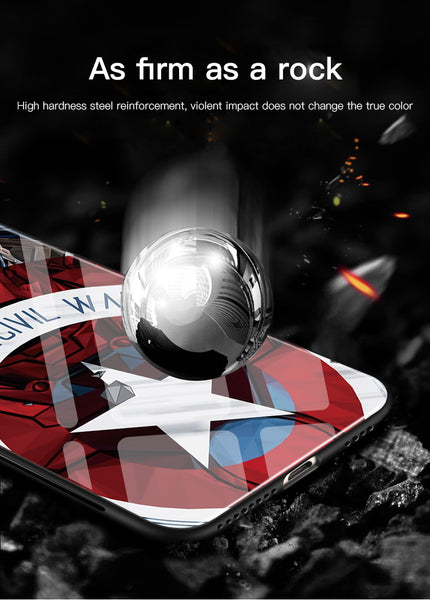 Marvel Captain America Glass Phone Case For Samsung
