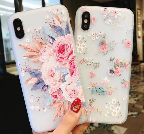 Flower Silicon Phone Case For iPhone