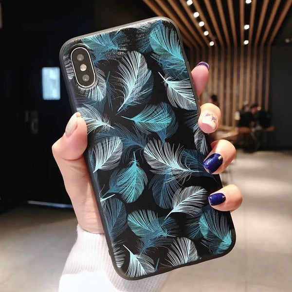 3D Emboss Flower Phone Case For iPhone