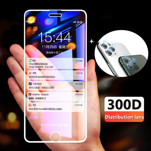 9H Tempered Glass For iphone  with Camera lens Film