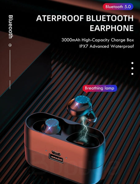 Wireless Bluetooth Headphones IPX7 Waterproof with Microphone