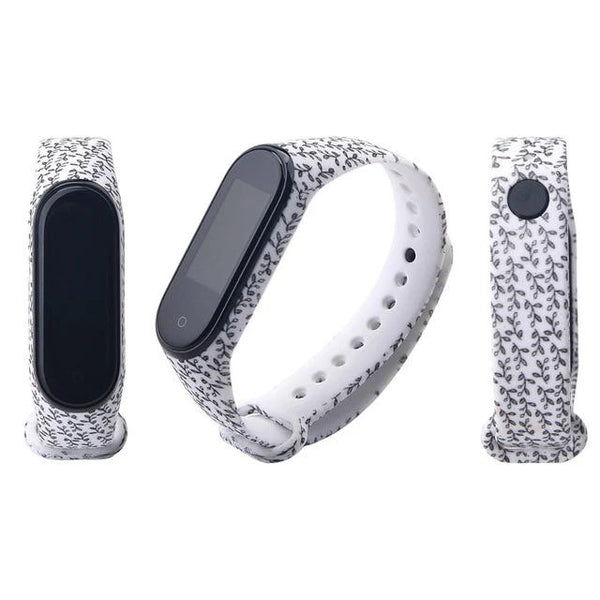 For Mi band 3 4 strap print silicone wrist strap