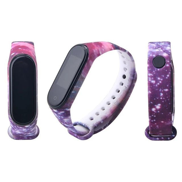 For Mi band 3 4 strap print silicone wrist strap