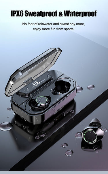 Bluetooth Earphone with Microphone Sport Waterproof Headset+3300mAh
