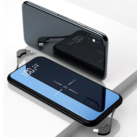 Slim 10000mAh Qi Wireless Charger Power Bank
