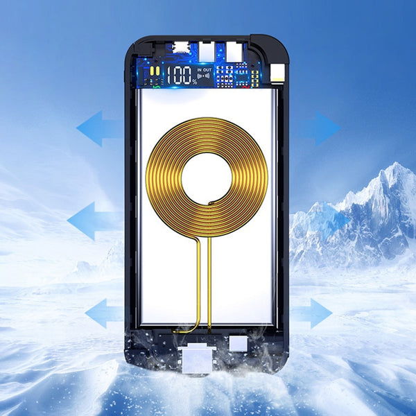 Slim 10000mAh Qi Wireless Charger Power Bank