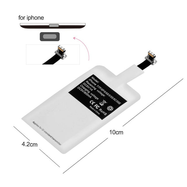 18W Qi Wireless Charger Receiver for iPhone & for Samsung