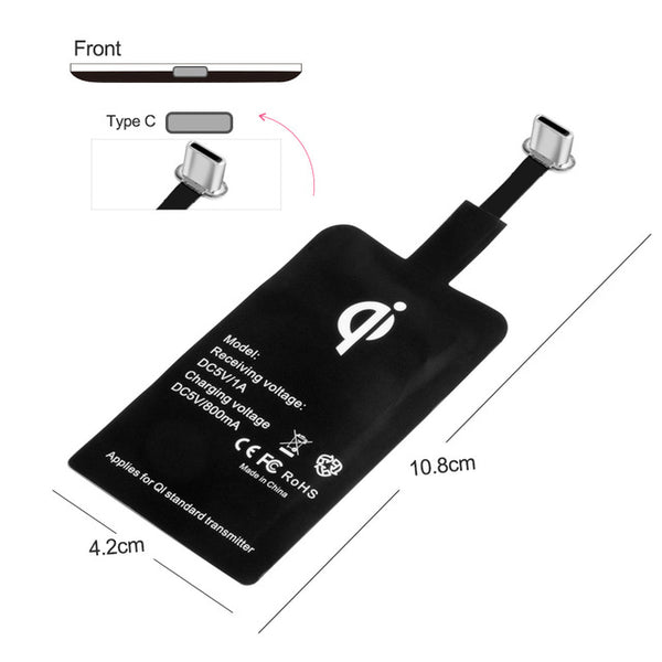 18W Qi Wireless Charger Receiver for iPhone & for Samsung