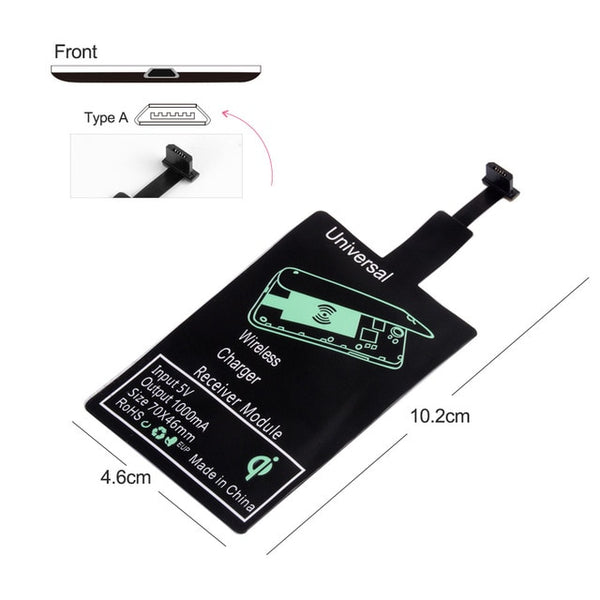 18W Qi Wireless Charger Receiver for iPhone & for Samsung