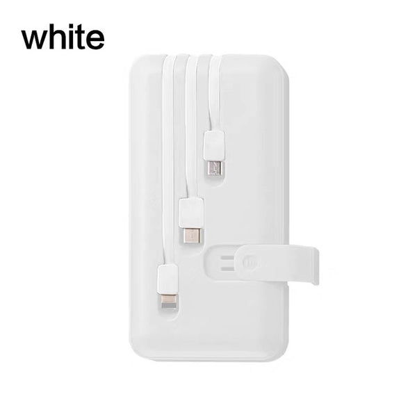 Portable Power Bank Fast Charger Built in 3 Cables External Battery Charger