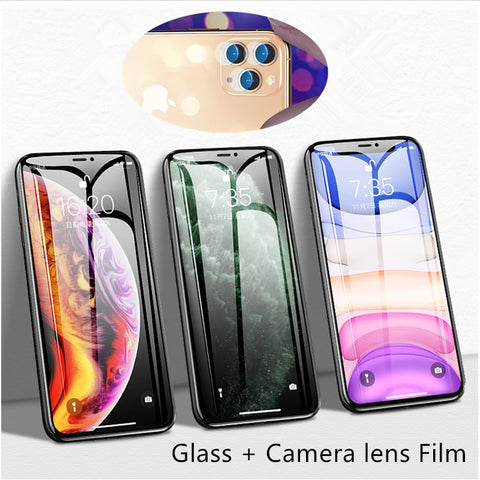 Protective Glass With Camera lens For iPhone