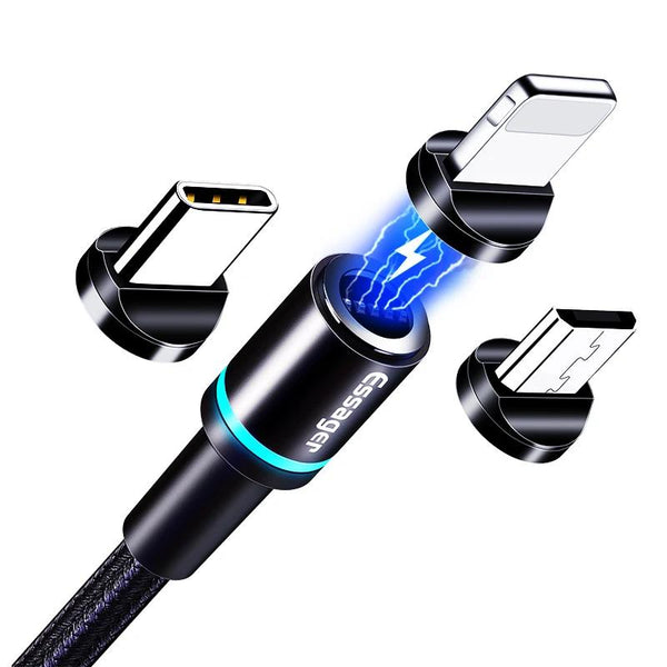 Magnetic Micro USB Cable Fast Charging For iPhone & Samsung