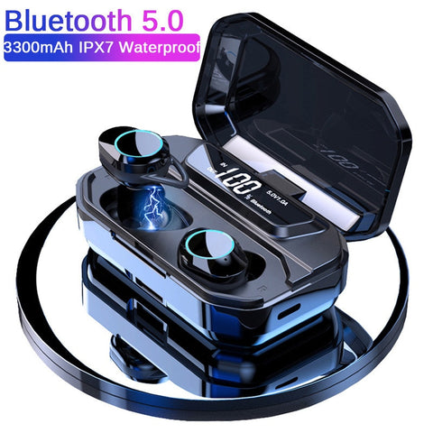 Bluetooth Earphone with Microphone Sport Waterproof Headset+3300mAh