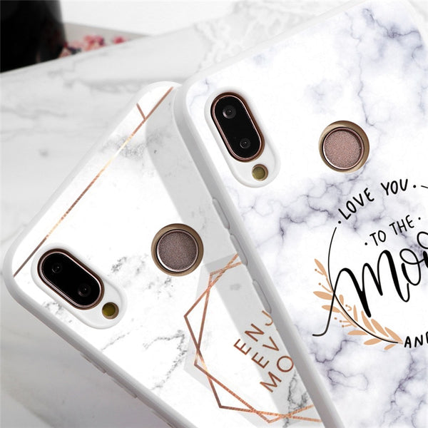 Winter New Marble Matte Back Covers For Huawei