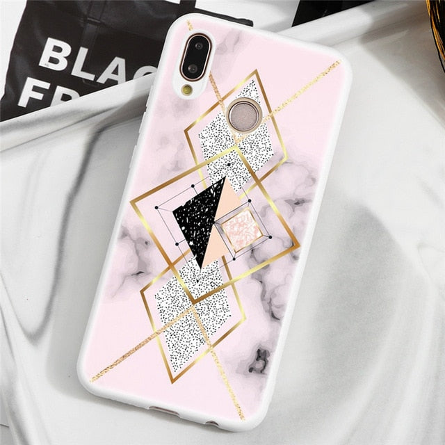 Winter New Marble Matte Back Covers For Huawei