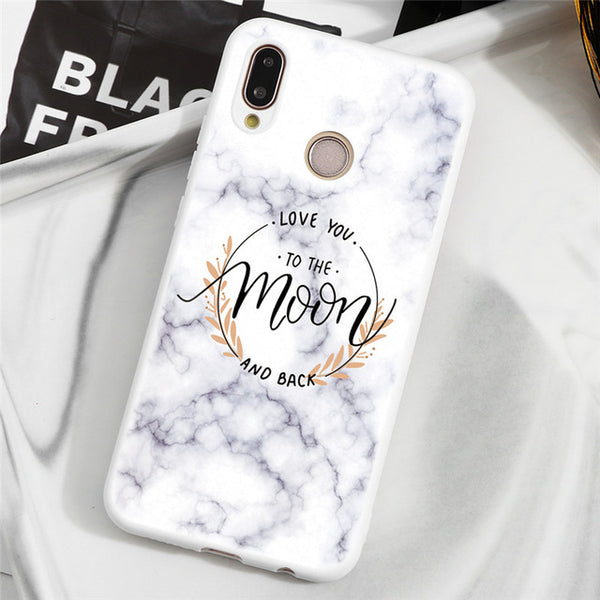 Winter New Marble Matte Back Covers For Huawei
