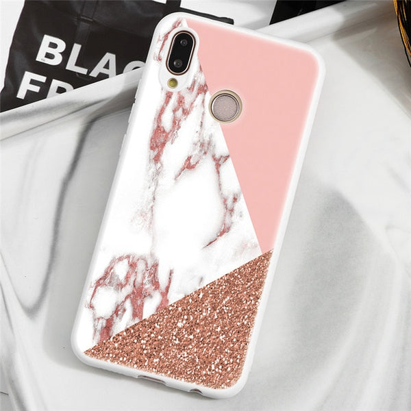 Winter New Marble Matte Back Covers For Huawei