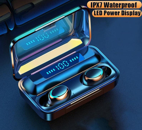 Wireless Earphones 2200mAh Charging Box With Microphone Sport Waterproof Headsets Earbuds