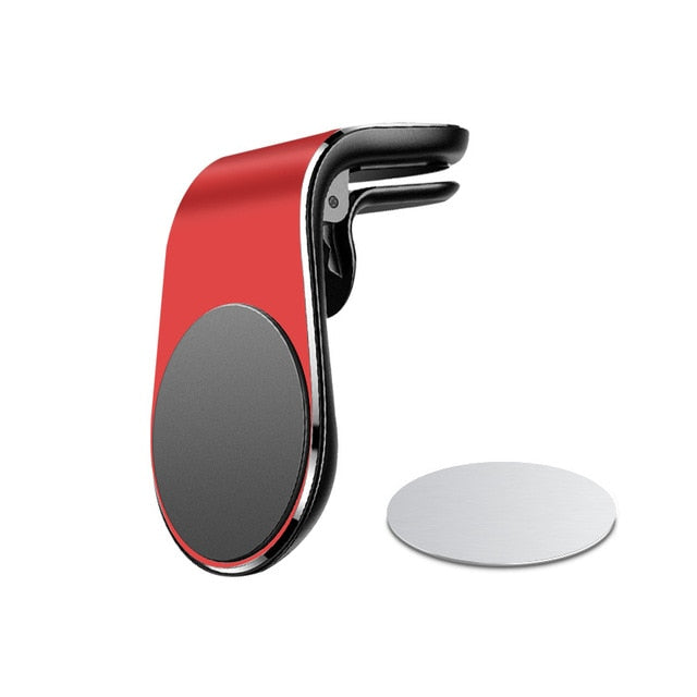 Metal Magnetical Car Phone Holder Mini Air Vent Clip Mount Magnet Mobile Stand
