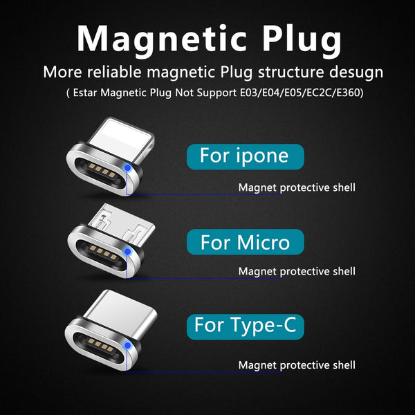 Magnetic Fast Charging Charger Cable For iphone & For Samsung