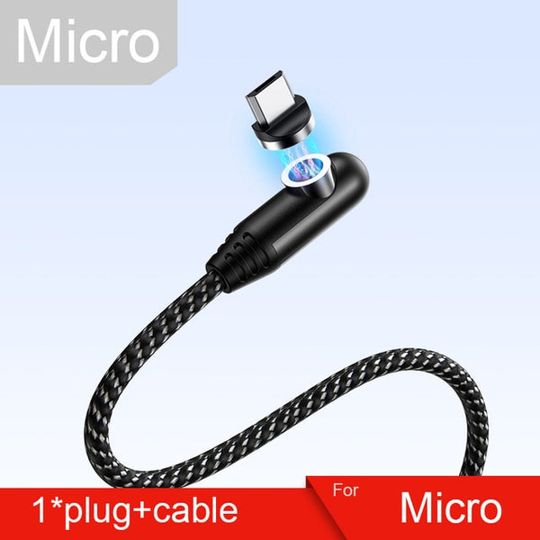 Magnetic Charger Micro USB Cable for iPhone & Xiaomi & Samsung