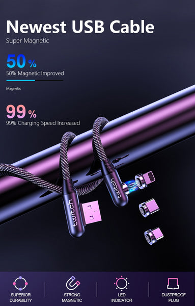 Magnetic Charger Micro USB Cable for iPhone & Xiaomi & Samsung